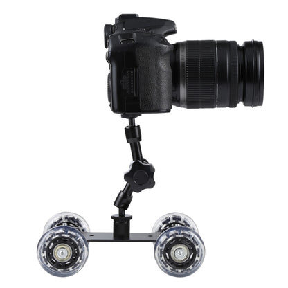 ตารางพื้นเลื่อนวิดีโอติดตามรถดอลลี่สำหรับกล้อง DSLR, Black
