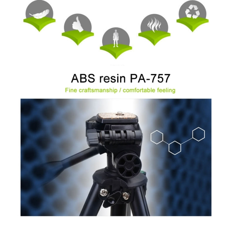 YUNTENG VCT-681 138 ซม. SLR / Micro-SLR / กล้องดิจิตอลขาตั้งสามขา, ขาอลูมิเนียมพับได้ 4 ส่วน, เหมาะสำหรับ Canon / Nikon / Panasonic / Pentax / Casio / Sony / Fuji (ความจุโหลด: 3 กก.)
