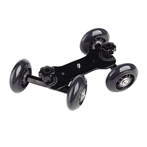 DEBO รถบรรทุกกล้องรุ่นแรก/ตารางชั้นวิดีโอ Slider Track Dolly Car สำหรับกล้อง DSLR/กล้องวิดีโอ, Black