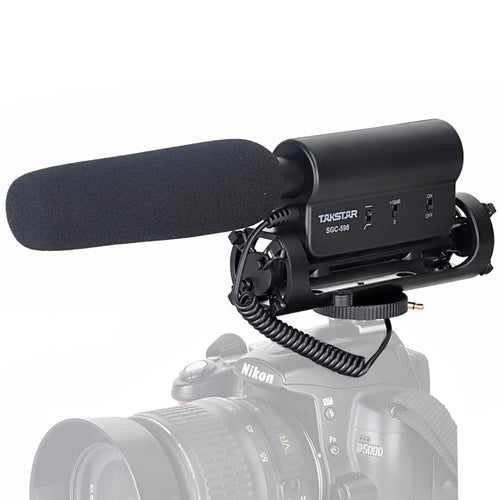 TAKSTAR SGC-598 การสัมภาษณ์การถ่ายภาพมืออาชีพไมโครโฟนเฉพาะสำหรับกล้อง DSLR และ DV
