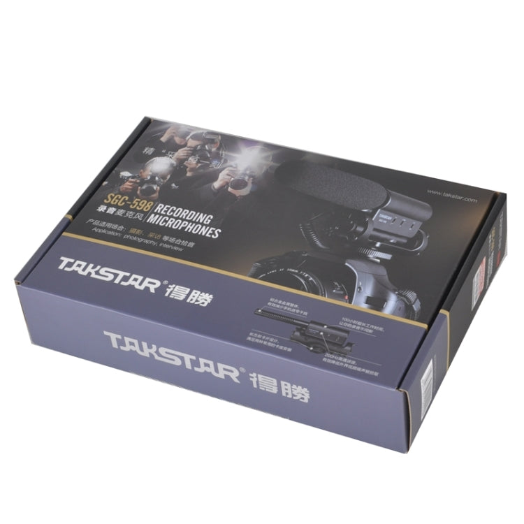 TAKSTAR SGC-598 การสัมภาษณ์การถ่ายภาพมืออาชีพไมโครโฟนเฉพาะสำหรับกล้อง DSLR และ DV