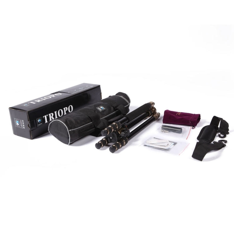 Triopo MT-2504C อลูมิเนียมแบบพกพาปรับได้ขาตั้งกล้อง NB-1S Ball Head สำหรับ Canon Nikon Sony DSLR กล้อง, MT-2504C (Black), MT-2504C (Gold)