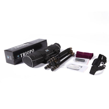 Triopo MT-2504C อลูมิเนียมแบบพกพาปรับได้ขาตั้งกล้อง NB-1S Ball Head สำหรับ Canon Nikon Sony DSLR กล้อง, MT-2504C (Black), MT-2504C (Gold)