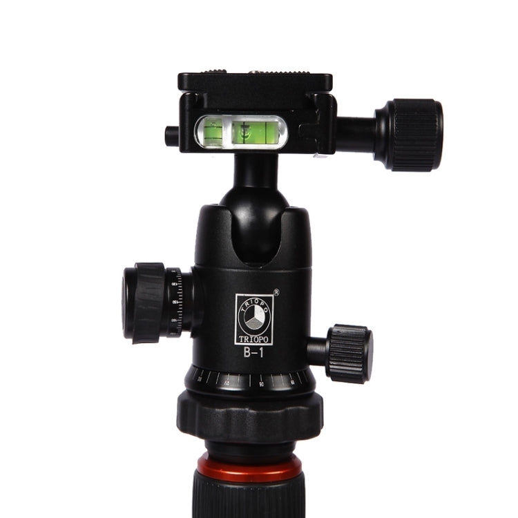 Triopo GT-2504X8.C ปรับแบบพกพาคาร์บอนไฟเบอร์ขาตั้งกล้อง B-1 อลูมิเนียม Ball Head สำหรับ Canon Nikon Sony DSLR กล้อง, GT-2504X8.C (Black), GT-2504X8.C (Gold)