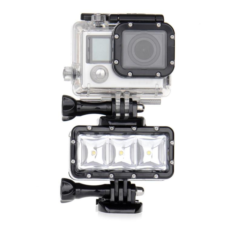 SupTig 30M กันน้ำ 300LM ไฟวิดีโอสำหรับ GoPro Hero11 Black / HERO10 Black / HERO9 Black /HERO8 / HERO7 / 6/5/5 เซสชัน / 4 เซสชัน / 4/3+ / 3/2/1, Insta360 ONE R, DJI Osmo Action และกล้องแอ็คชั่นอื่นๆ, Video Light