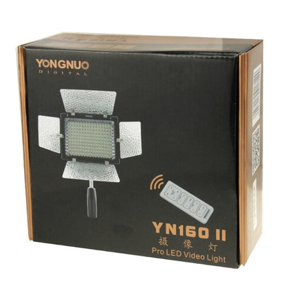 YONGNUO YN-160 II ไฟ LED วิดีโอพร้อมรีโมทคอนโทรลความสว่างสำหรับกล้อง Canon Nikon DSLR, YN-160 II