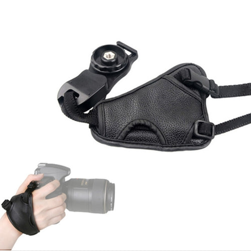 สายรัดข้อมือหนัง PU นุ่มมือจับสำหรับกล้อง Nikon / Canon / Sony