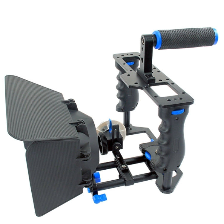 YELANGU YLG1103A-B ขนาดใหญ่จับกล้องวิดีโอ CAGE Stabilizer + Matte Box Kit สำหรับกล้อง DSLR/กล้องวิดีโอ