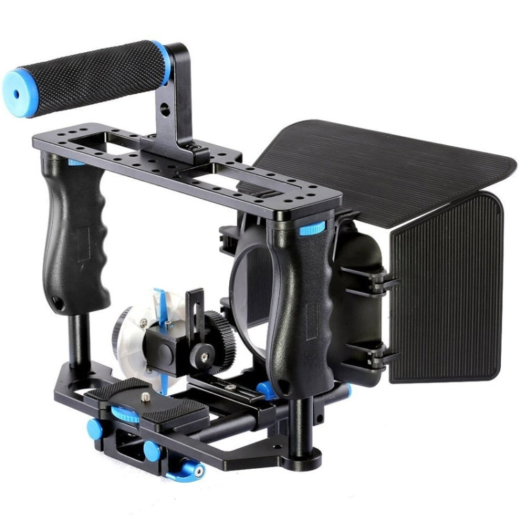 YELANGU YLG1103A-B ขนาดใหญ่จับกล้องวิดีโอ CAGE Stabilizer + Matte Box Kit สำหรับกล้อง DSLR/กล้องวิดีโอ