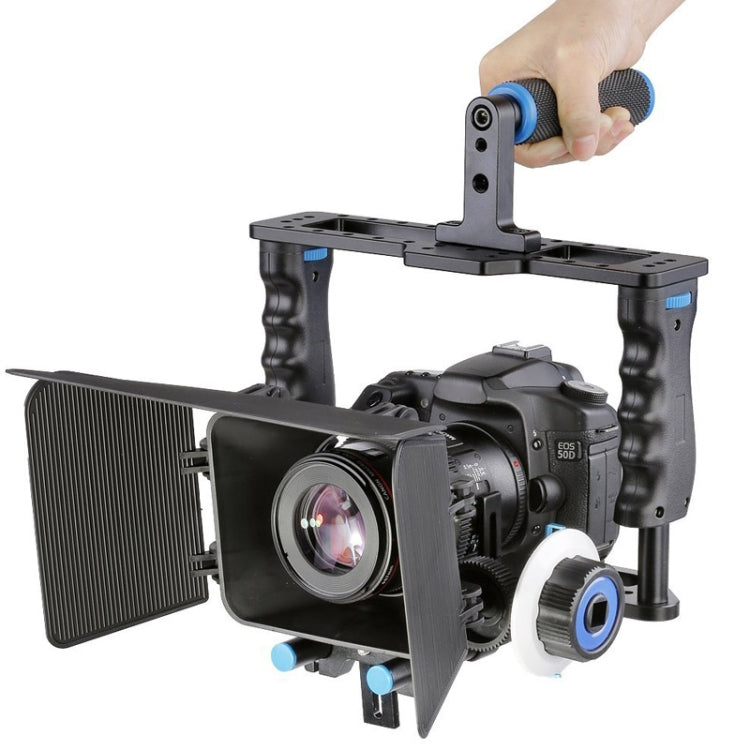 YELANGU YLG1103A-B ขนาดใหญ่จับกล้องวิดีโอ CAGE Stabilizer + Matte Box Kit สำหรับกล้อง DSLR/กล้องวิดีโอ