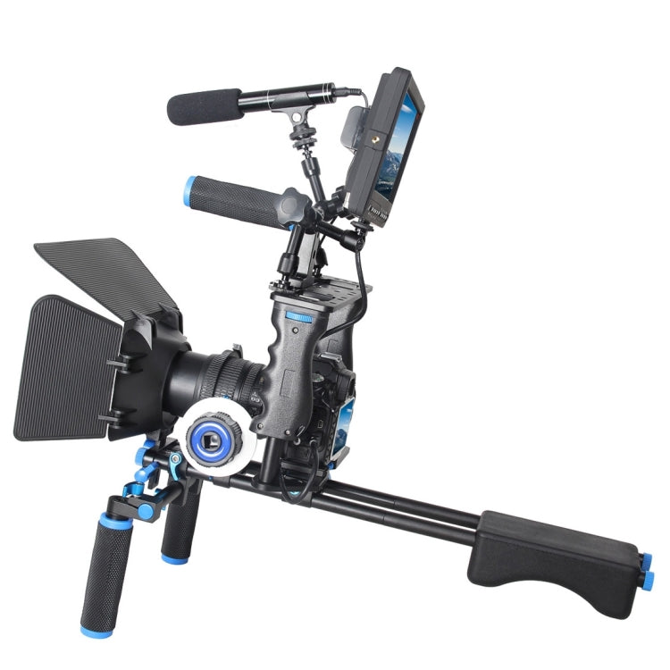 YELANGU YLG1103A-A Dual จับกล้อง Mount + กล้อง CAGE Stabilizer ชุด Matte กล่องสำหรับกล้อง DSLR/กล้องวิดีโอ