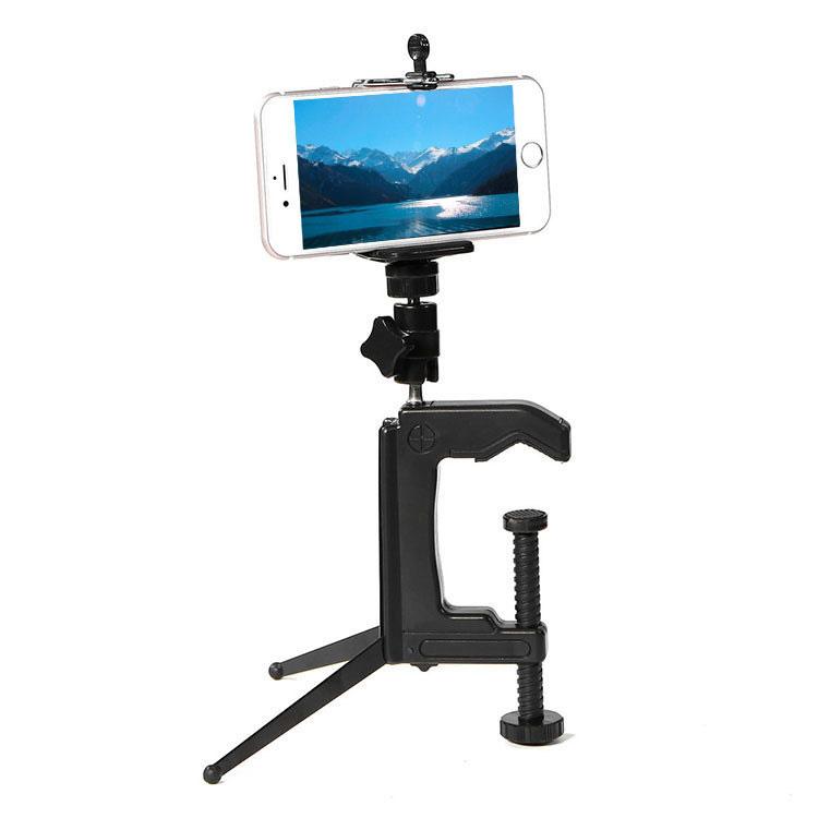 เดสก์ท็อปยึดยึดยึดยึดกับอะแดปเตอร์ขาตั้งกล้องสำหรับ GoPro Hero11 สีดำ / HERO10 สีดำ / 9 สีดำ / 8 สีดำ / 7 / 6 / 5 / 5 เซสชัน / 4 เซสชัน / 4 /3 + / 3 /2 /1, DJI Osmo การกระทำและอื่น ๆกล้องแอคชั่นแคมเมรา ขนาดแคลมป์: 1 - 6 ซม, Table Clamp