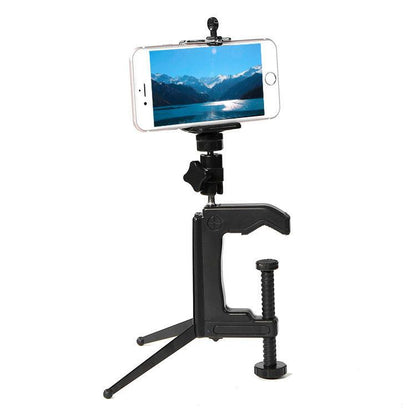 เดสก์ท็อปยึดยึดยึดยึดกับอะแดปเตอร์ขาตั้งกล้องสำหรับ GoPro Hero11 สีดำ / HERO10 สีดำ / 9 สีดำ / 8 สีดำ / 7 / 6 / 5 / 5 เซสชัน / 4 เซสชัน / 4 /3 + / 3 /2 /1, DJI Osmo การกระทำและอื่น ๆกล้องแอคชั่นแคมเมรา ขนาดแคลมป์: 1 - 6 ซม, Table Clamp