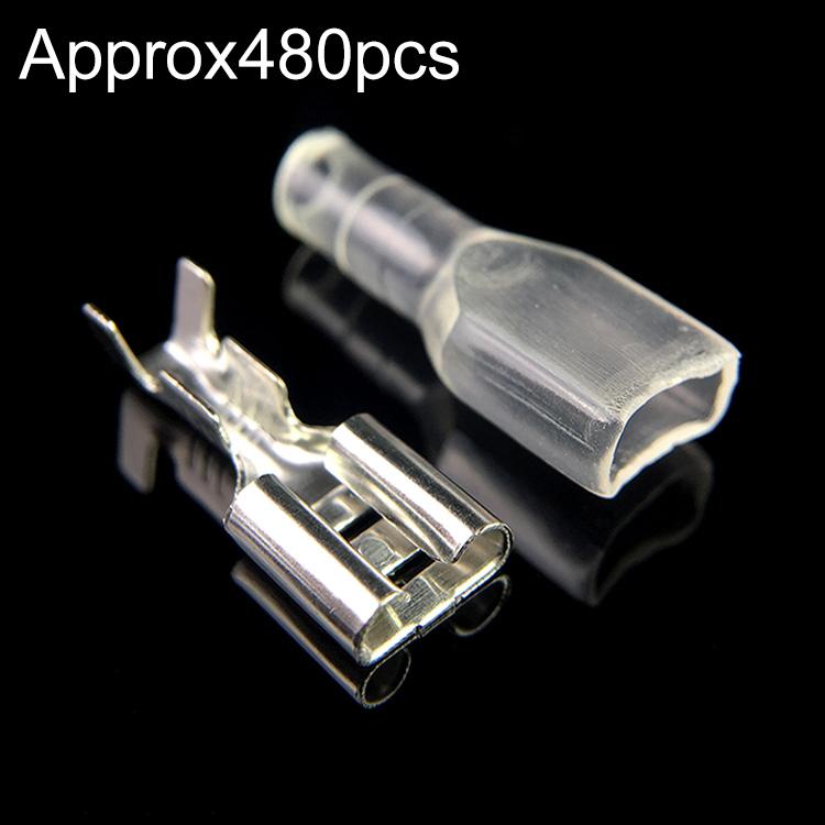 ขั้วต่อจอบตัวเมียขนาด 500x6.3 มม. + เคส (500 ชิ้นในบรรจุภัณฑ์เดียว ราคาสำหรับ 500 ชิ้น)