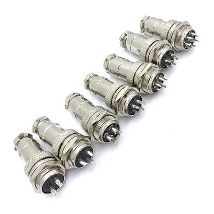 DIY 16mm 6-Pin GX16 การบินปลั๊ก SOCKET CONNECTOR (5 ชิ้นในแพ็คเกจเดียว ราคาสำหรับ 5 ชิ้น)