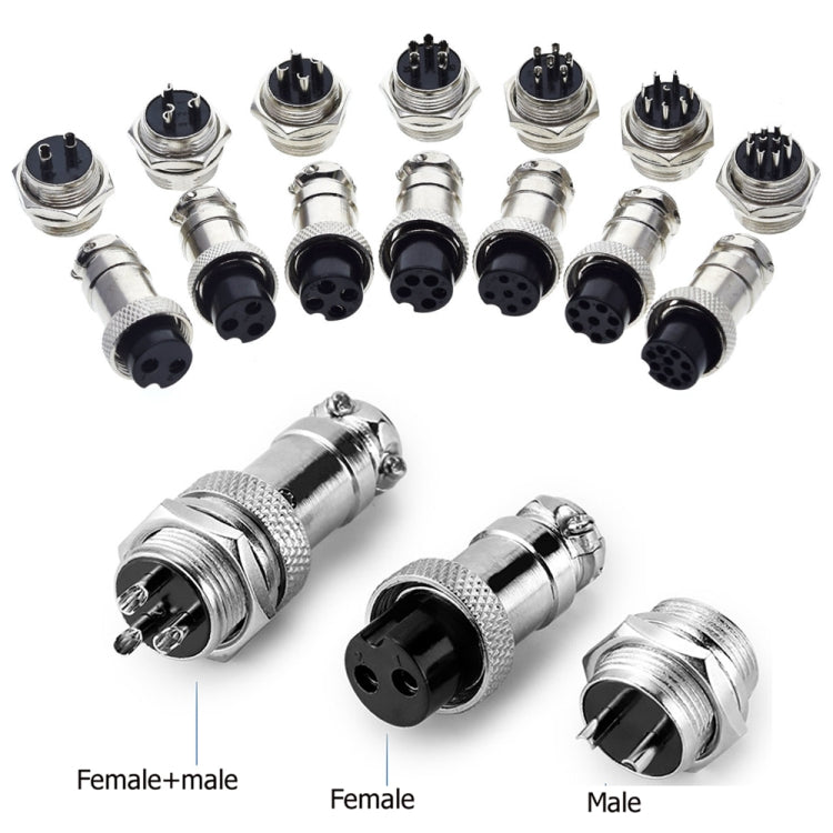 DIY 16mm 6-Pin GX16 การบินปลั๊ก SOCKET CONNECTOR (5 ชิ้นในแพ็คเกจเดียว ราคาสำหรับ 5 ชิ้น)