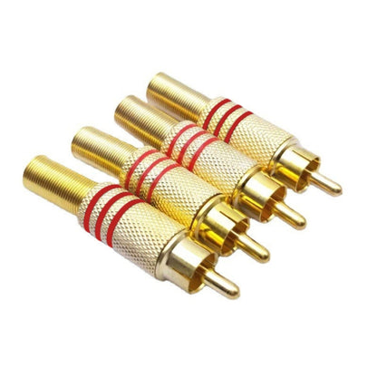 JL0924 ขั้วต่อแจ็ค RCA 3.5 มม. (10 ชิ้นในแพ็คเกจเดียวราคา 10 ชิ้น), JL0924 3.5mm RCA (Red)