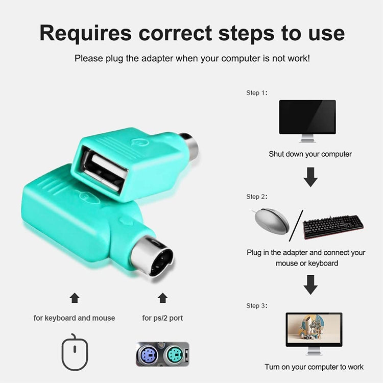 ปลั๊กแปลง USB Female เป็น PS Male 10 ชิ้น