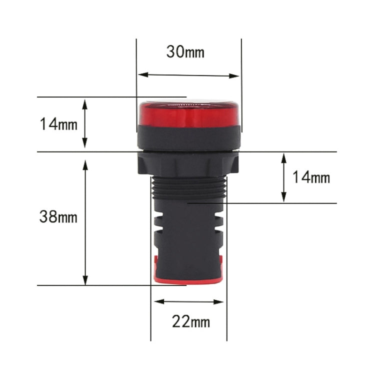 12V AD16-22D / S 22 มม.ไฟสัญญาณ LED ไฟแสดงสถานะ, 12V