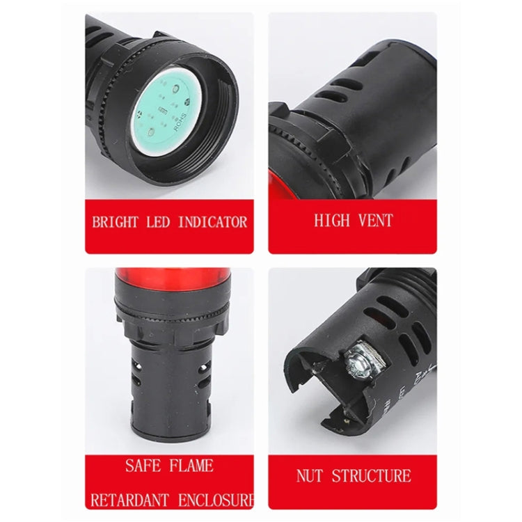 12V AD16-22D / S 22 มม.ไฟสัญญาณ LED ไฟแสดงสถานะ, 12V