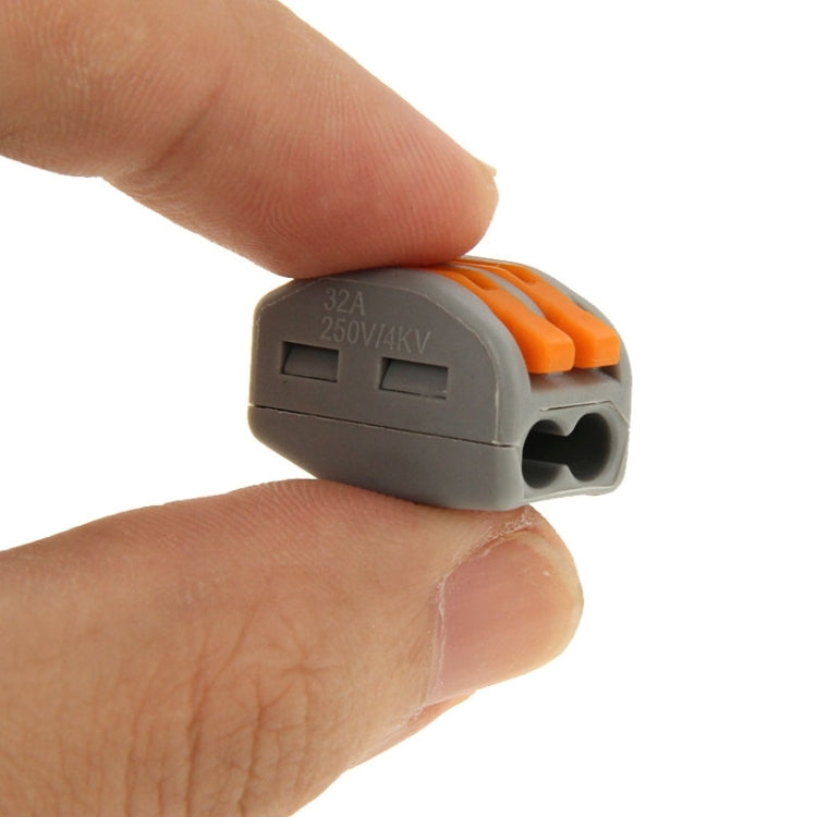 10 ชิ้น Universal Compact 2 Pin Push Clamp Solderless Wire Connector, 2 Pin