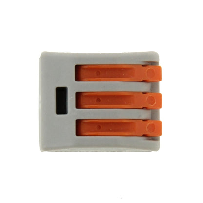 10 ชิ้น Universal Compact 3 Pin Push Clamp Solderless Wire Connector, 3 Pin