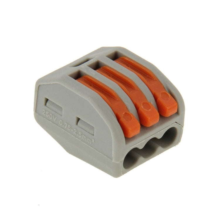 10 ชิ้น Universal Compact 3 Pin Push Clamp Solderless Wire Connector, 3 Pin