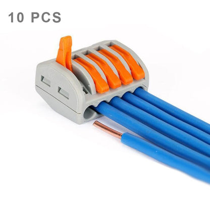 10 ชิ้น Universal Compact 5 Pin Push Clamp Solderless Wire Connector, 5 Pin