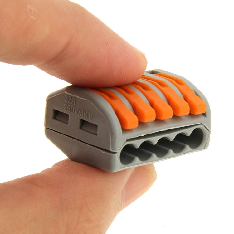 10 ชิ้น Universal Compact 5 Pin Push Clamp Solderless Wire Connector, 5 Pin