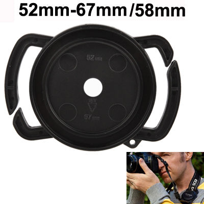 ฝาปิดเลนส์กล้อง Center Pinch ขนาด 52-67 มม. / 58 มม, 52-67mm / 58mm