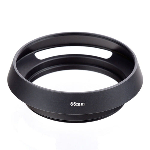 Metal Vented Lens Hood สำหรับเลนส์ Leica ทั้งหมดที่มีเกลียวฟิลเตอร์ขนาด 55 มม, 55mm