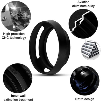 Metal Vented Lens Hood สำหรับเลนส์ Leica ทั้งหมดที่มีเกลียวฟิลเตอร์ขนาด 55 มม, 55mm