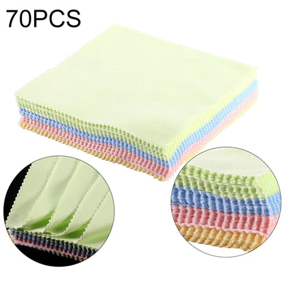 70 ชิ้นผ้าทำความสะอาดนุ่มสำหรับหน้าจอ LCD / แว่นตา / หน้าจอโทรศัพท์มือถือ, Cleaning Cloth