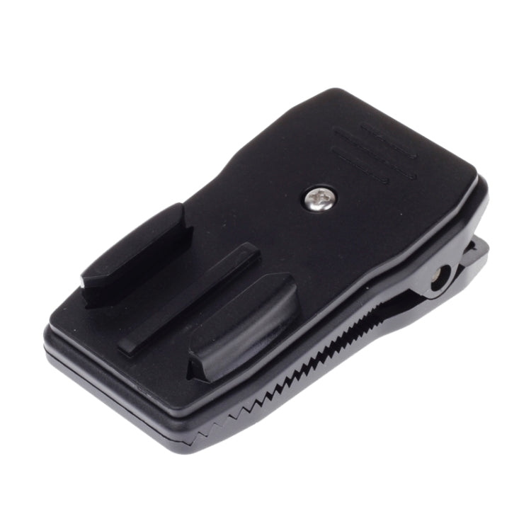 360 องศา Rotation J รูปร่างกระเป๋าเป้สะพายหลังหมวกคลิป Fast Clamp Mount สำหรับ Xiaomi Yi Sport กล้อง (XM17), J Shape Backpack