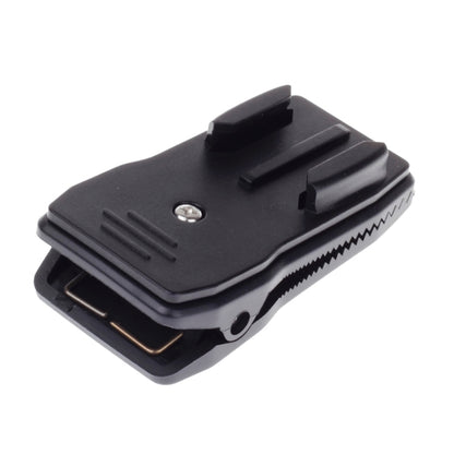 360 องศา Rotation J รูปร่างกระเป๋าเป้สะพายหลังหมวกคลิป Fast Clamp Mount สำหรับ Xiaomi Yi Sport กล้อง (XM17), J Shape Backpack