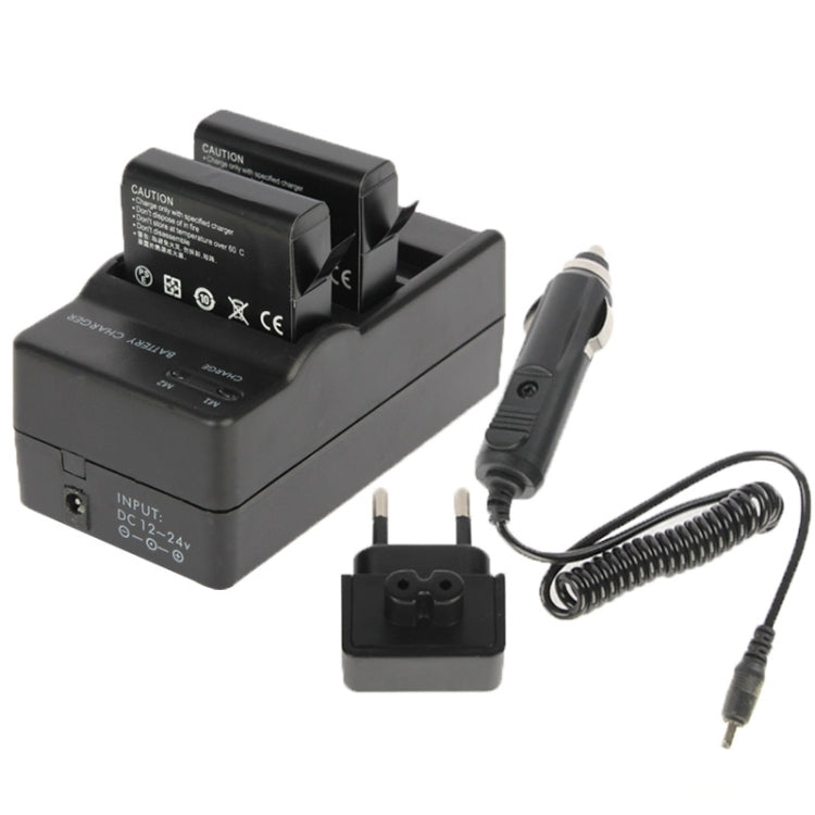 AHDBT-401 กล้องดิจิตอลเครื่องชาร์จแบตเตอรี่คู่ + เครื่องชาร์จในรถยนต์ + อะแดปเตอร์สำหรับ GoPro HERO4, GP280-B
