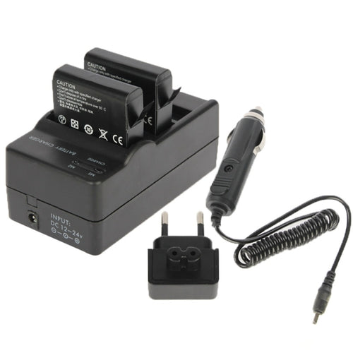 AHDBT-401 กล้องดิจิตอลเครื่องชาร์จแบตเตอรี่คู่ + เครื่องชาร์จในรถยนต์ + อะแดปเตอร์สำหรับ GoPro HERO4, GP280-B