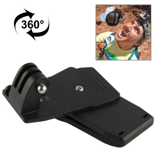 TMC กระเป๋าเป้สะพายหลังหมุนได้ 360 องศา Rec-Mounts คลิปหนีบ Mount สำหรับ GoPro Hero11 สีดำ / HERO10 สีดำ / 9 สีดำ / 8 สีดำ / 7/6/5/5 เซสชัน / 4 เซสชัน / 4/3+ / 3/2/1, DJI Osmoกล้องแอคชั่นและกล้องแอคชั่นอื่นๆ, Rec-Mounts Clip (Black)