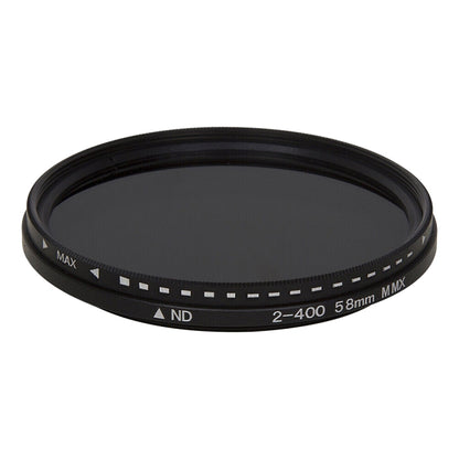 58 มม. ND Fader Neutral Density ปรับ Variable Filter ND 2 ถึง ND 400 กรอง, 58mm