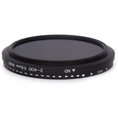58 มม. ND Fader Neutral Density ปรับ Variable Filter ND 2 ถึง ND 400 กรอง, 58mm