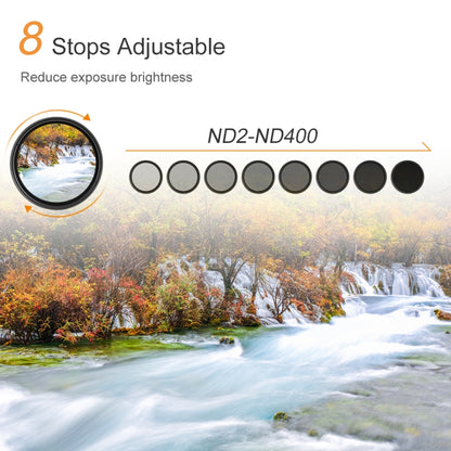 62mm ND Fader Neutral Density Adjustable Variable Filter ND2 ถึง ND400 Filter, 62mm