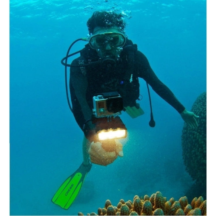ไฟฉายวิดีโอกันน้ำ 30 เมตร 3 โหมดพร้อมฐานยึดและสกรูสำหรับ GoPro Hero11 Black / HERO10 Black / HERO9 Black /HERO8 / HERO7 / 6/5/5 เซสชัน / 4 เซสชัน / 4/3+ /3/2/1, Insta360 ONER, DJI Osmo Action และกล้องแอคชั่นอื่นๆ, 30M Waterproof