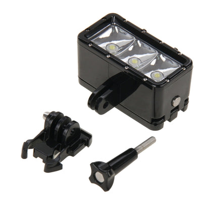 ไฟฉายวิดีโอกันน้ำ 30 เมตร 3 โหมดพร้อมฐานยึดและสกรูสำหรับ GoPro Hero11 Black / HERO10 Black / HERO9 Black /HERO8 / HERO7 / 6/5/5 เซสชัน / 4 เซสชัน / 4/3+ /3/2/1, Insta360 ONER, DJI Osmo Action และกล้องแอคชั่นอื่นๆ, 30M Waterproof