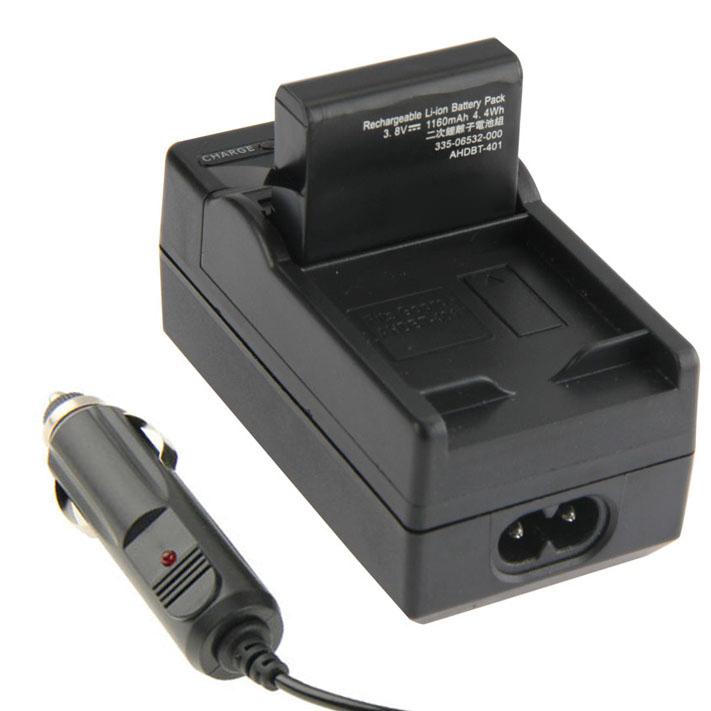 เครื่องชาร์จแบตเตอรี่กล้องดิจิตอลสำหรับ GoPro HERO4 AHDBT-401, Car Charger