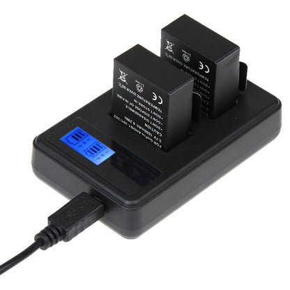 GP158-B หน้าจอ LCD เครื่องชาร์จแบตเตอรี่คู่สำหรับ GoPro HERO3 + / 3 (AHDBT-301, AHDBT-302) แสดงความจุในการชาร์จ, For GoPro HERO3+ /3