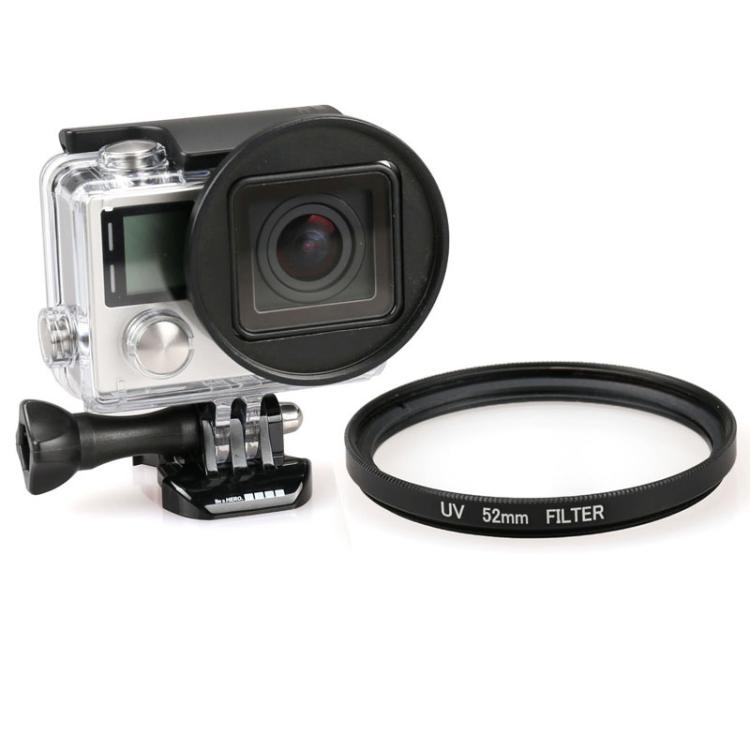 ฟิลเตอร์เลนส์ UV แบบวงกลมขนาด 52 มม. สำหรับ GoPro HERO4 / 3+, UV Lens