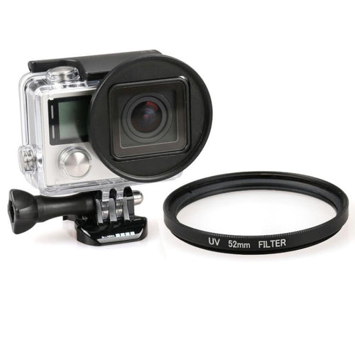 ฟิลเตอร์เลนส์ UV แบบวงกลมขนาด 52 มม. สำหรับ GoPro HERO4 / 3+, UV Lens