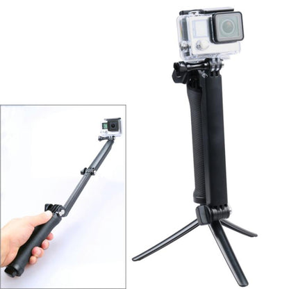 3-Way MULTI FUNCTION ขยายได้ Monopod ขาตั้งกล้องพับหมุนแขนจับกล้องสำหรับ GoPro Hero11 สีดำ / HERO10 สีดำ / HERO9 สีดำ /HERO8 / HERO7 / 6/5/5 เซสชัน /4 เซสชัน /4/3+ /3/2/1, Insta360ONE R, DJI Osmo Action และกล้องแอคชั่นอื่นๆ, 3-Way Monopod