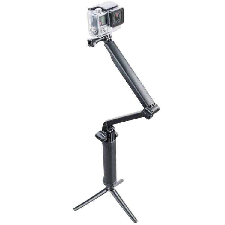 3-Way MULTI FUNCTION ขยายได้ Monopod ขาตั้งกล้องพับหมุนแขนจับกล้องสำหรับ GoPro Hero11 สีดำ / HERO10 สีดำ / HERO9 สีดำ /HERO8 / HERO7 / 6/5/5 เซสชัน /4 เซสชัน /4/3+ /3/2/1, Insta360ONE R, DJI Osmo Action และกล้องแอคชั่นอื่นๆ, 3-Way Monopod