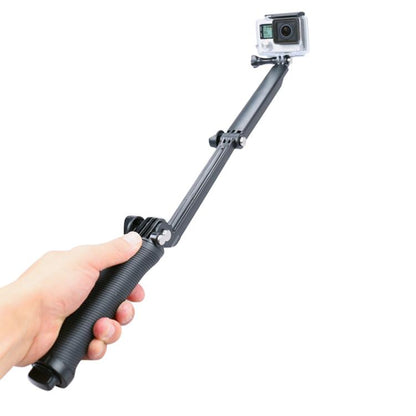 3-Way MULTI FUNCTION ขยายได้ Monopod ขาตั้งกล้องพับหมุนแขนจับกล้องสำหรับ GoPro Hero11 สีดำ / HERO10 สีดำ / HERO9 สีดำ /HERO8 / HERO7 / 6/5/5 เซสชัน /4 เซสชัน /4/3+ /3/2/1, Insta360ONE R, DJI Osmo Action และกล้องแอคชั่นอื่นๆ, 3-Way Monopod